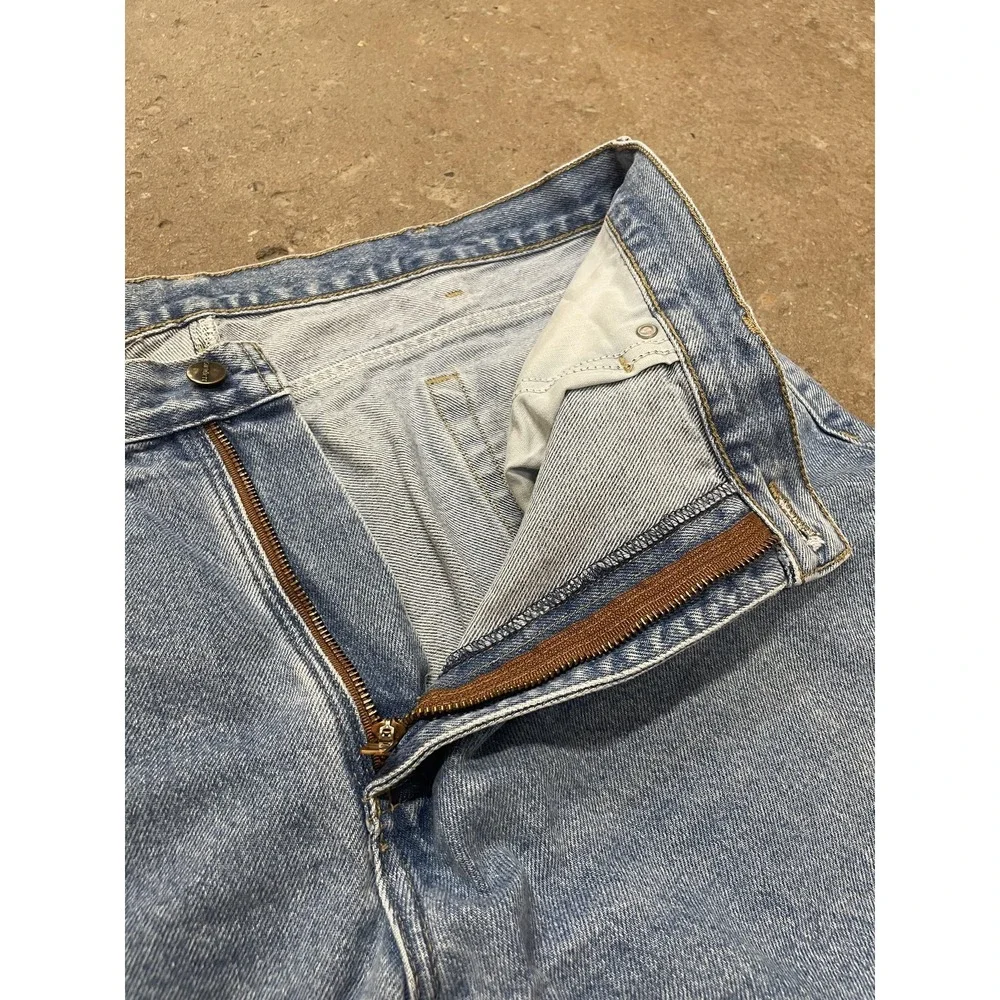 Carhartt‎ Jeans Mens Light Blue Denim Relaxed Straight Leg 5-Pocket Zip Fly Work